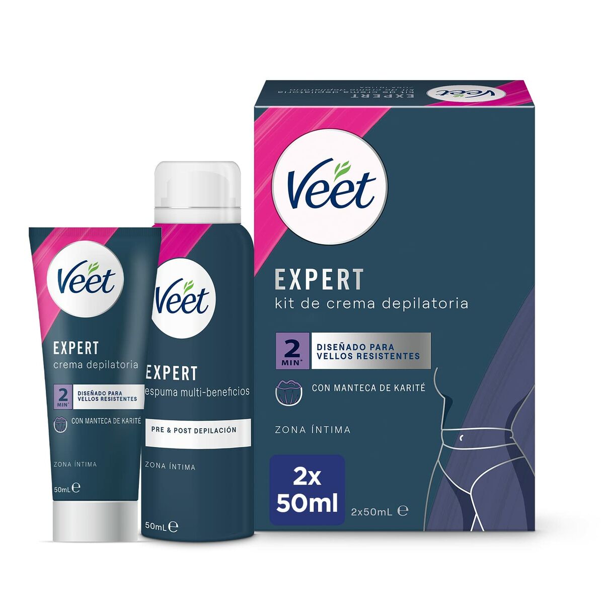 Rasierset Veet Expert Epilation Bikinizone/Intimbereich 2-teilig