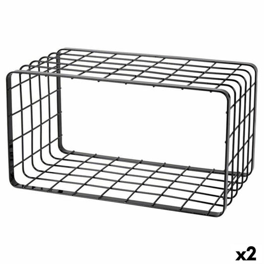 Holder Inde Grille Black 34 x 19 x 18 cm (2 Units)