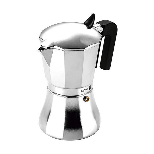 Italian Coffee Pot Fagor Cupy Aluminium 9 Cups