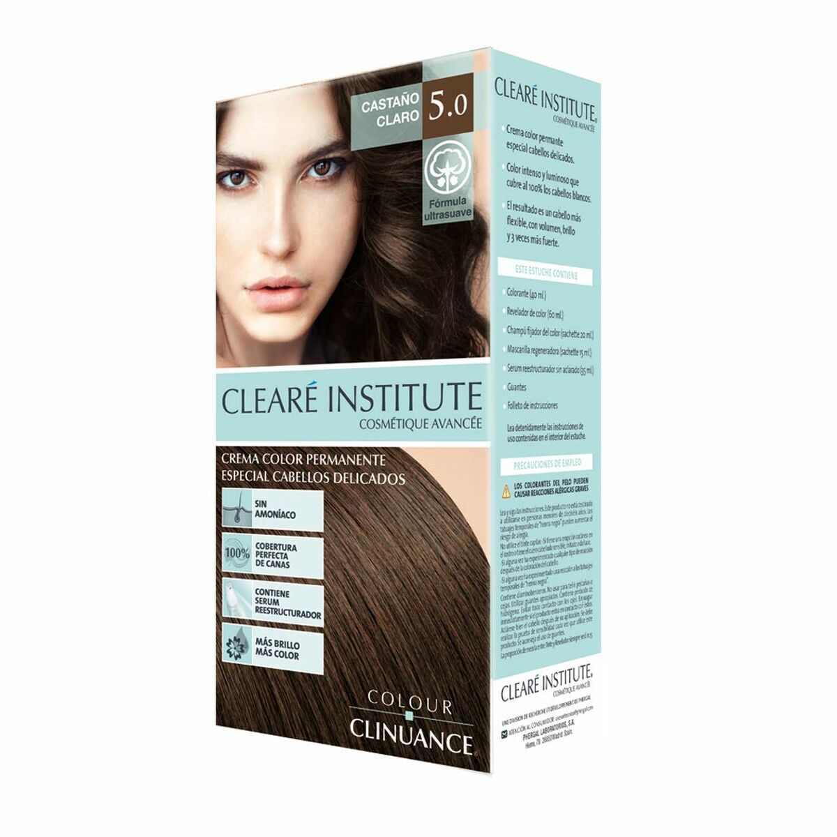 Permanente Farbcreme Clearé Institute Color Clinuance Nr. 5,0-castaño claro