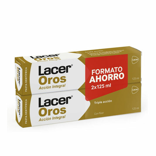 Zahnpasta mit Dreifachwirkung Lacer Oro 2 x 125 ml (2 Stück)