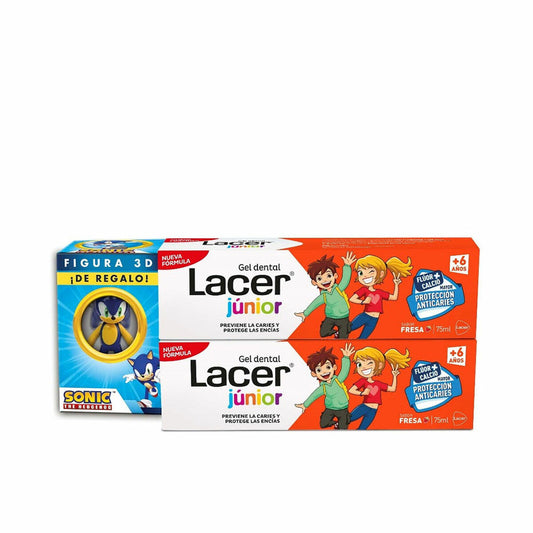 Zahnpasta Lacer Junior 75 ml Erdbeere 2 Einheiten