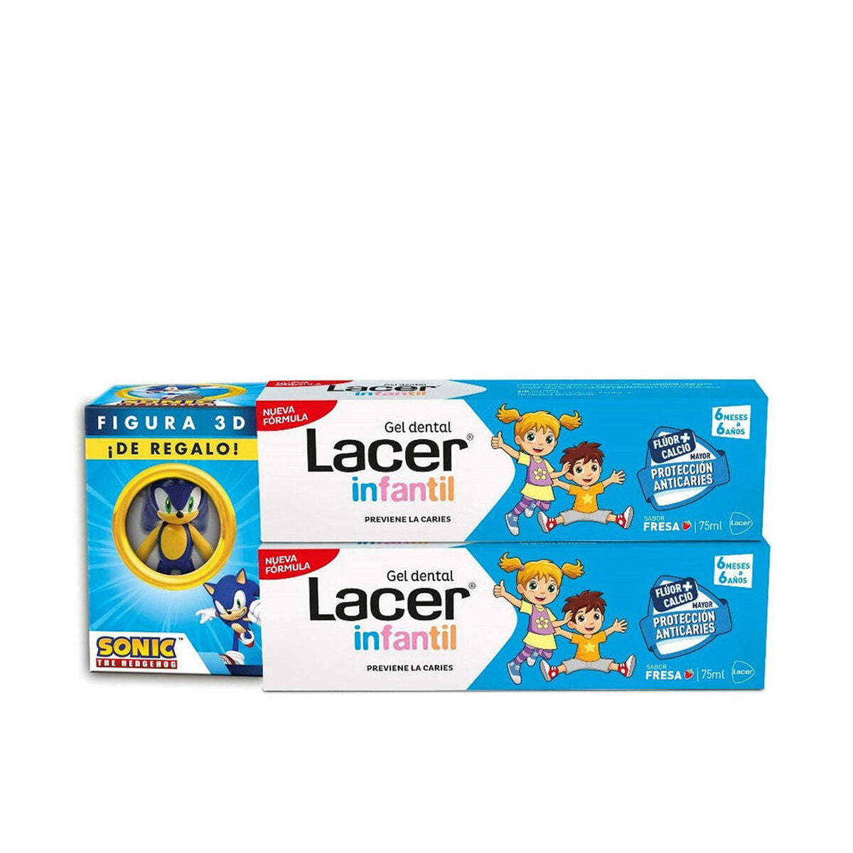 Zahnpasta Lacer Infantil 75 ml Erdbeere 2 Einheiten