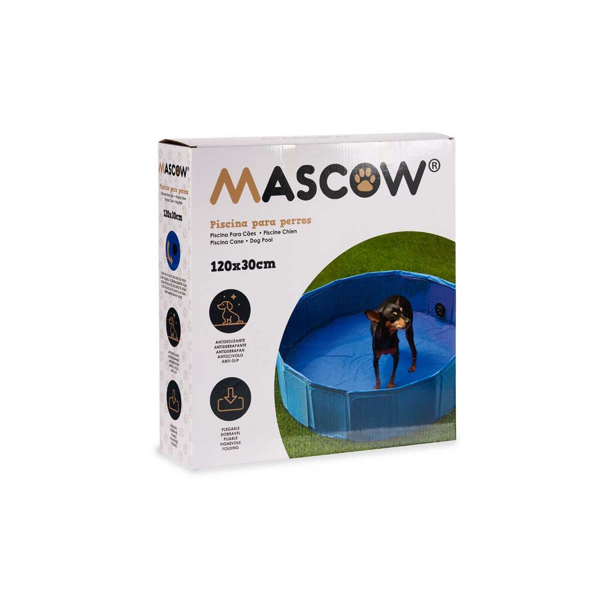 Detachable Pool Pets Blue Polyester Plastic (120 x 30 x 120 cm) Mascow