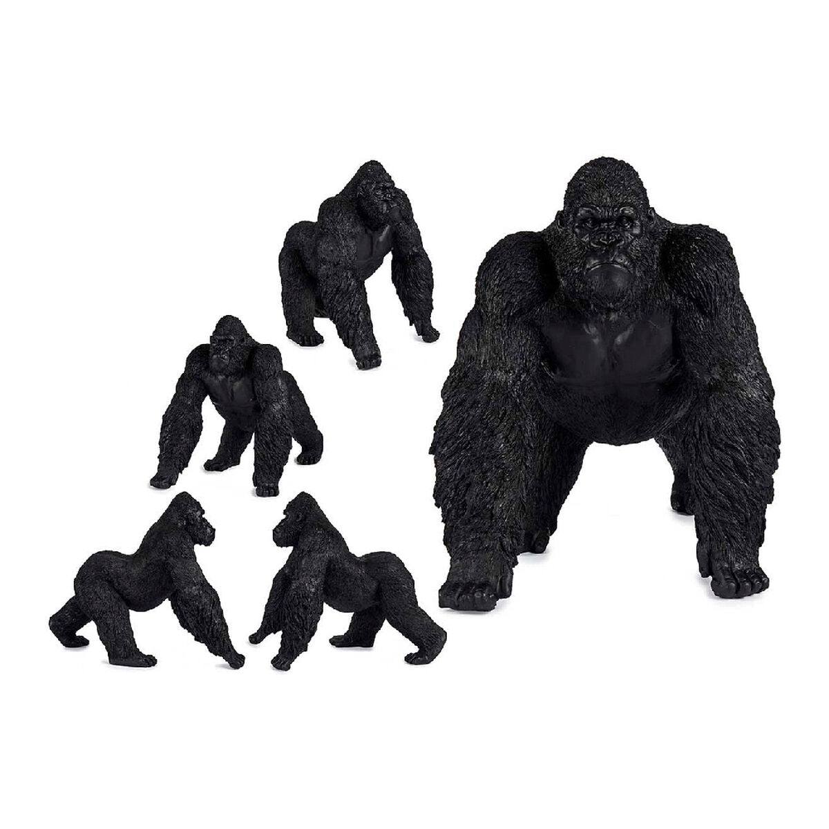 Decorative Figure Gorilla Black Resin (30 x 36 x 45 cm) Gift Decor