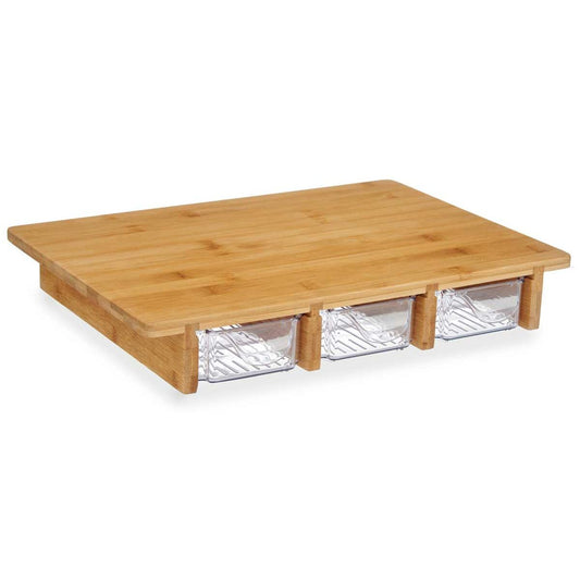 Cutting board Brown Transparent Bamboo 40 x 6 x 28 cm