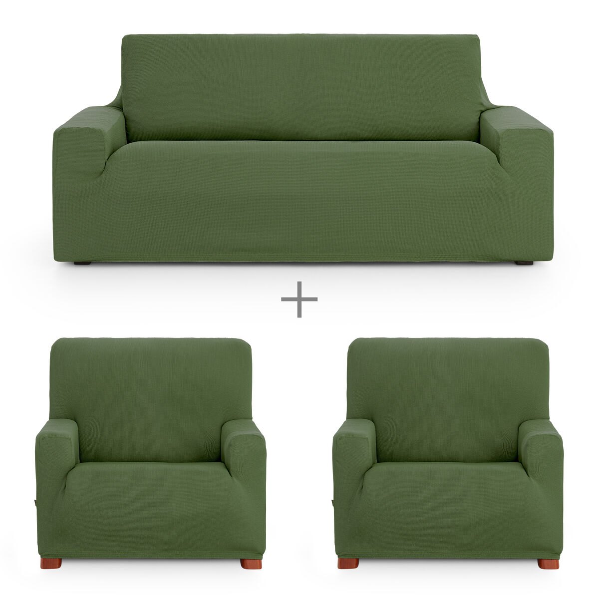 Sofa cover set Eysa ULISES Green 3 Pieces