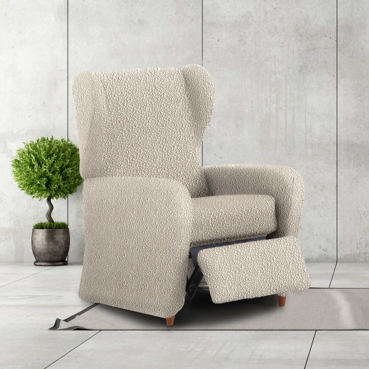 Slipcover for armchair with separate legs Eysa ROC White 90 x 120 x 85 cm Eysa