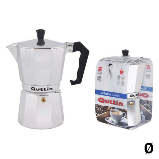 Italienische Kaffeekanne Quttin Edelstahl Aluminium