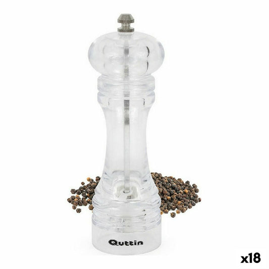 Pepper Mill Quttin Transparent 6,5 x 6,5 x 19 cm Quttin