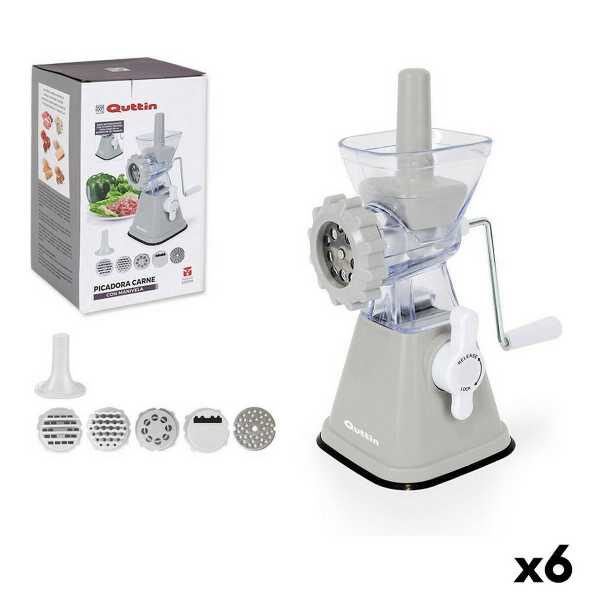 Meat Grinder Quttin Crank-handle 13,5 x 13,5 x 23,8 cm Quttin