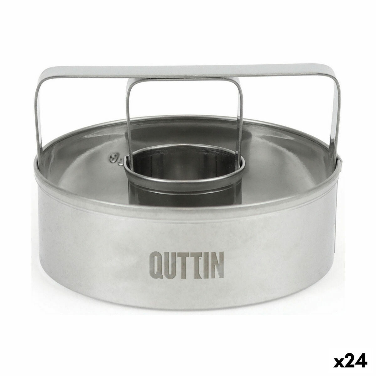 Baking Mould Quttin 7,5 x 7,5 x 5 cm Steel (24 Units)