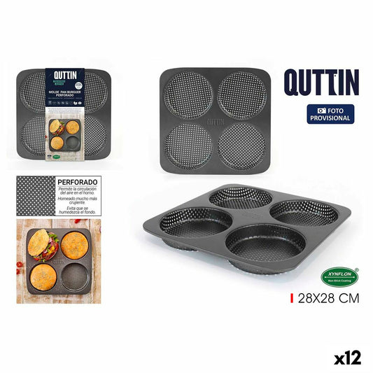 Shaped mould Quttin Burguer 28 x 28 x 2,5 cm (12 Units)