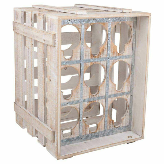 Bottle rack Alexandra House Living Natural Fir wood 43 x 32 x 33 cm 9 bottles Box Alexandra House Living