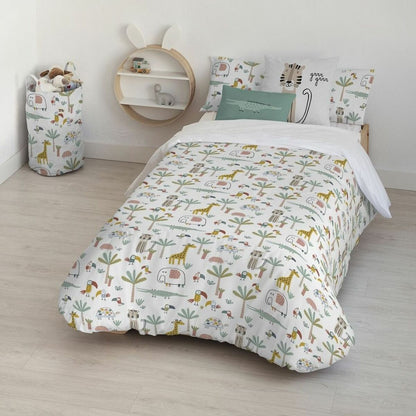 Nordic cover Kids&Cotton Jeddah Small White Mint 175 Threads 180 x 220 cm 180 x 240 cm