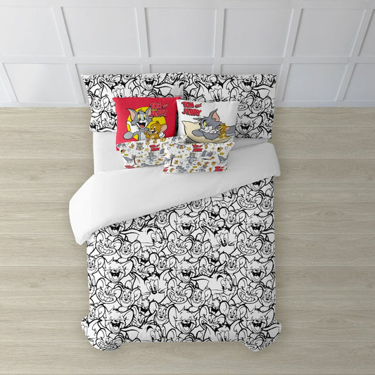 Nordic cover Tom & Jerry B&W White black 175 Threads 140 x 200 cm Tom & Jerry