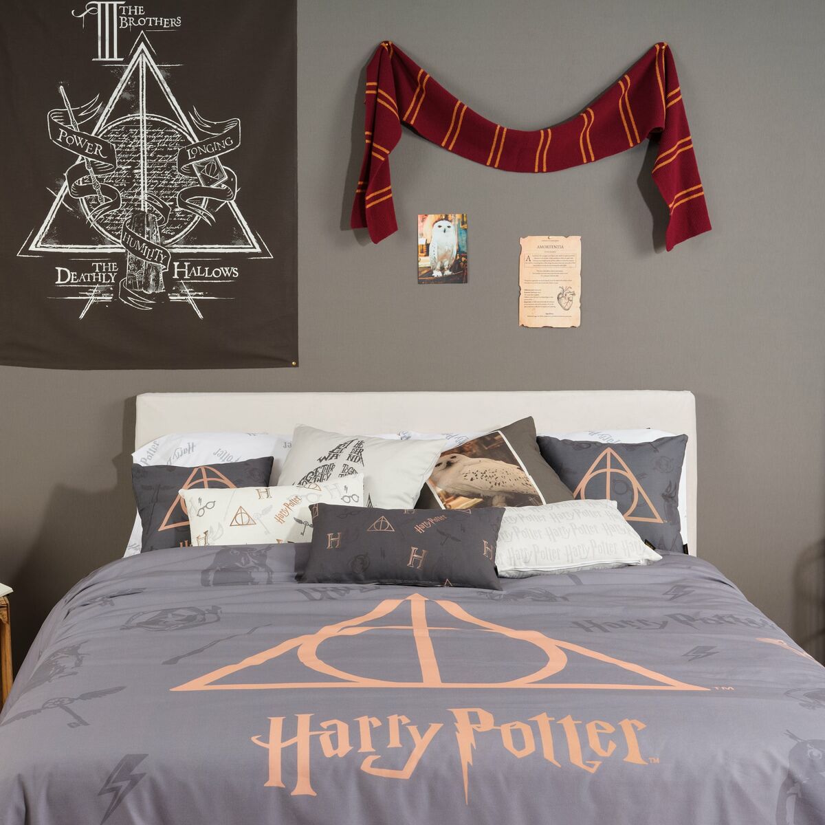 Nordic cover Harry Potter Deathly Hallows Multicolour 175 Threads 155 x 220 cm Single