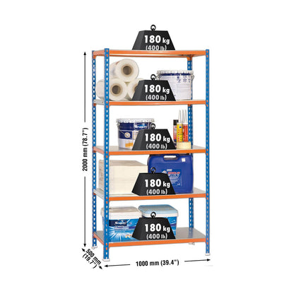 Shelves Simon Rack Simonclick Plus 5/500 900 kg Metal 5 Shelves (200 x 100 x 50 cm)