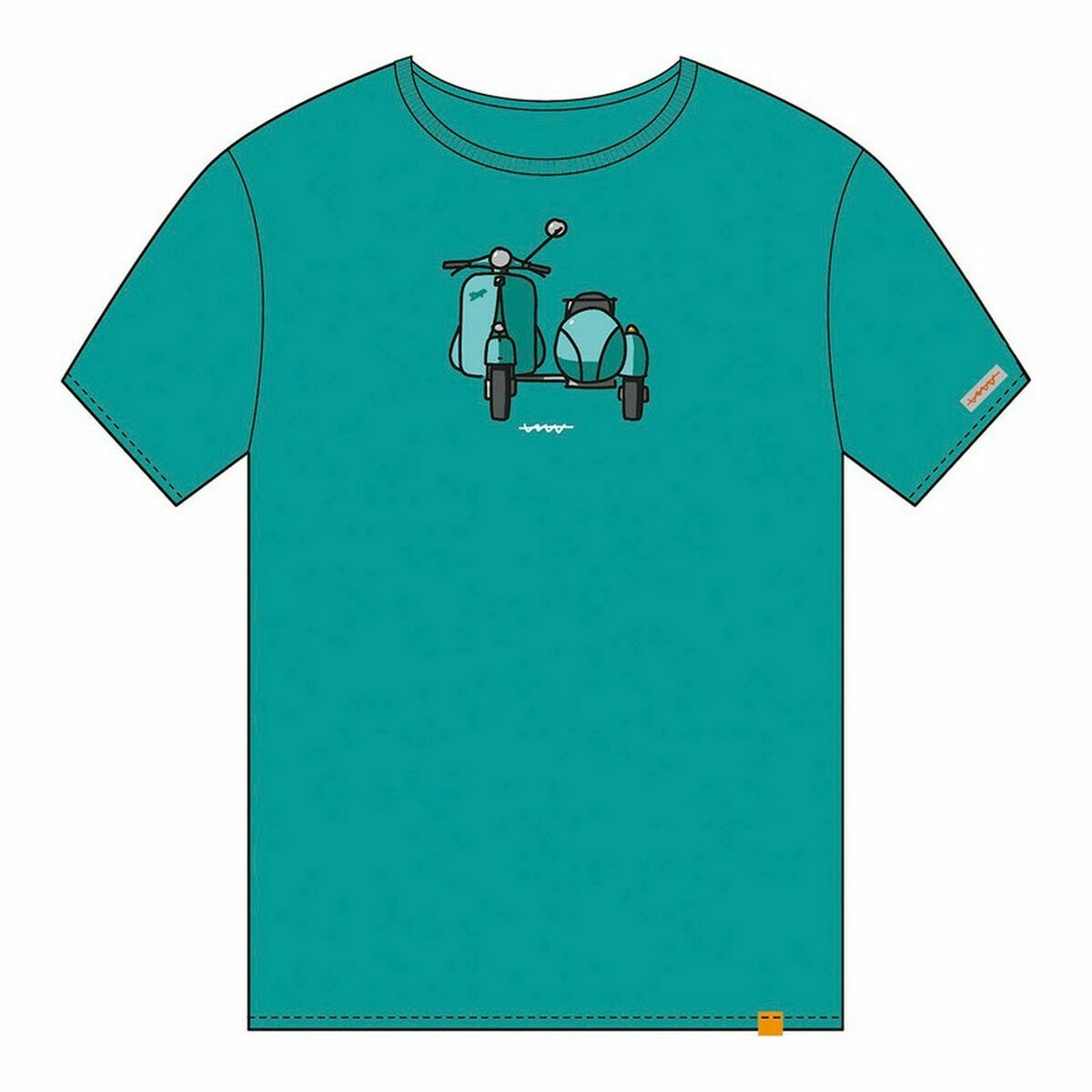 Kurzarm-T-Shirt Cállate la Boca Türkis Beiwagen