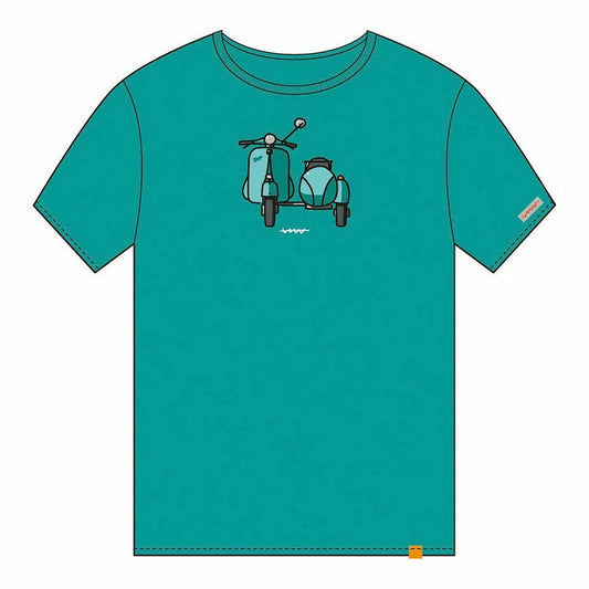 Kurzarm-T-Shirt Cállate la Boca Türkis Beiwagen