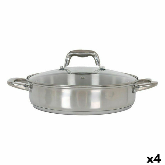 Casserole with glass lid Quttin 4,3 L (4 Units)