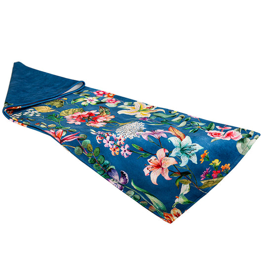 Table Runner Romimex Blue 180 x 30 x 1 cm Romimex