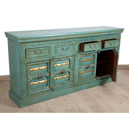 Sideboard Romimex Green Mango wood 180 x 90 x 40 cm Romimex