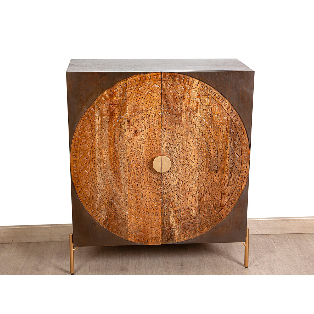 Sideboard Romimex Brown Metal Mango wood 80 x 95 x 40 cm Romimex