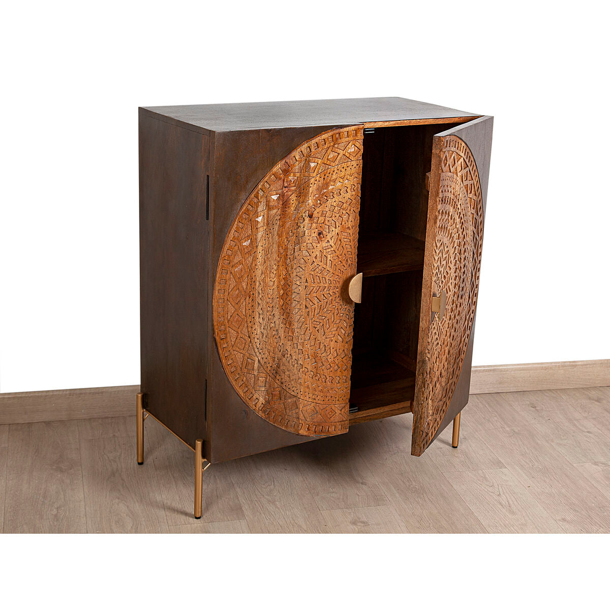 Sideboard Romimex Brown Metal Mango wood 80 x 95 x 40 cm Romimex