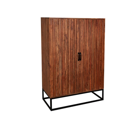 Cupboard Romimex Brown Acacia 40 x 140 x 95 cm Romimex