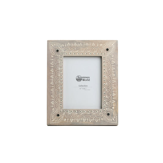 Photo frame Romimex Brown Mango wood 15 x 20 x 2 cm Romimex