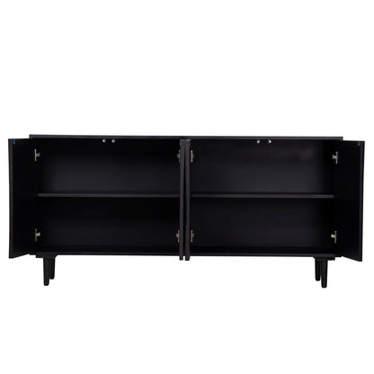 Sideboard Romimex Brown Black Wood Bone 40 x 80 x 160 cm Romimex