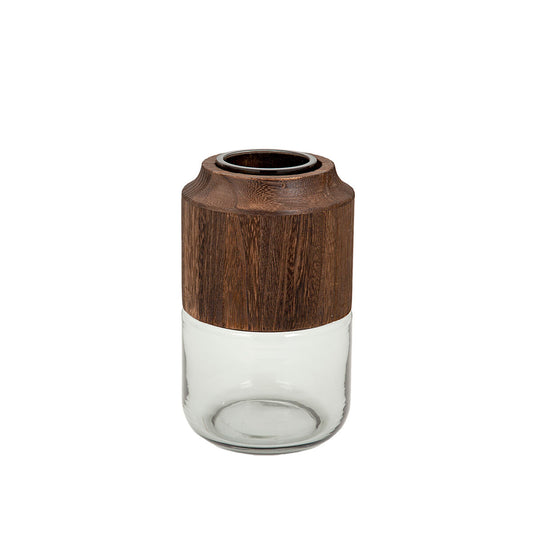 Vase Alexandra House Living Natural Wood Glass 14 x 23 x 14 cm Alexandra House Living