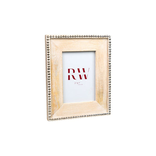 Photo frame Romimex White Mango wood MDF Wood 2 x 18 x 13 cm Romimex