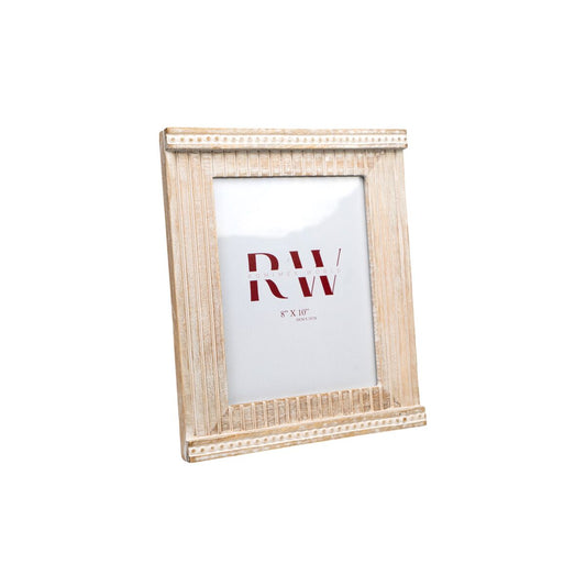 Photo frame Romimex White Mango wood MDF Wood 2 x 25 x 20 cm Romimex