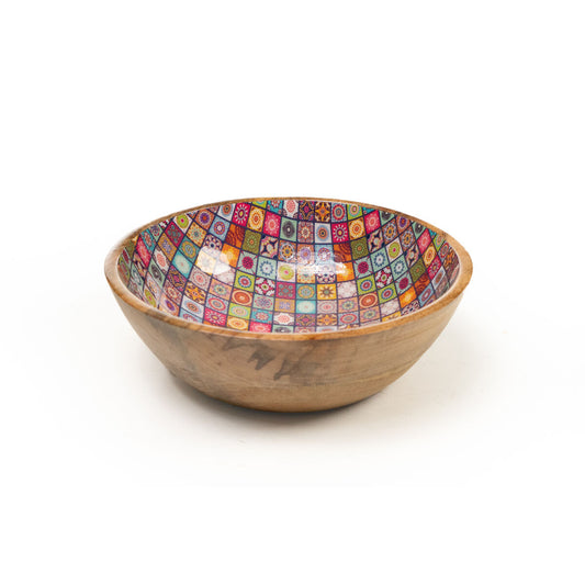 Bowl Romimex Red Mango wood 25 x 8 x 25 cm