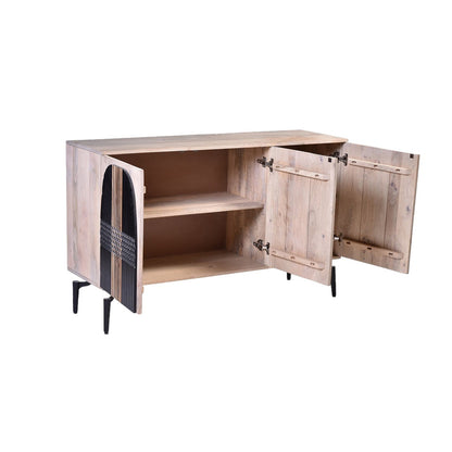 Sideboard Romimex Black Natural Mango wood 40 x 77 x 135 cm Romimex