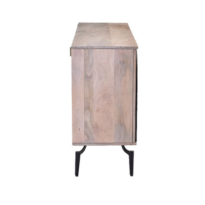 Sideboard Romimex Black Natural Mango wood 40 x 77 x 135 cm Romimex