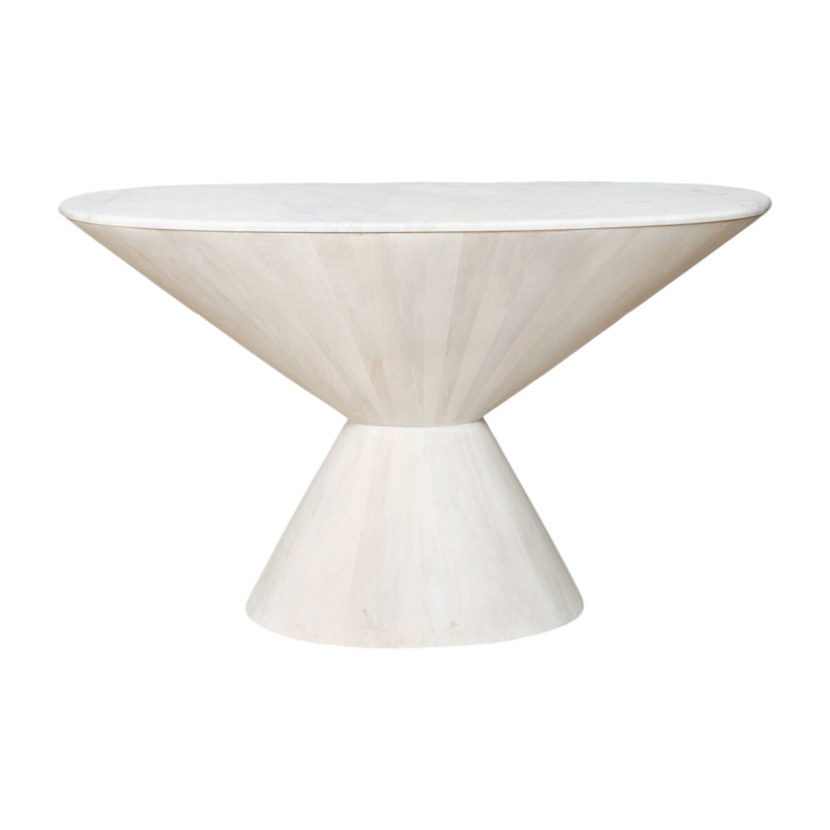 Console Romimex White Golden 122 x 75 x 39 cm Cone-shaped Romimex