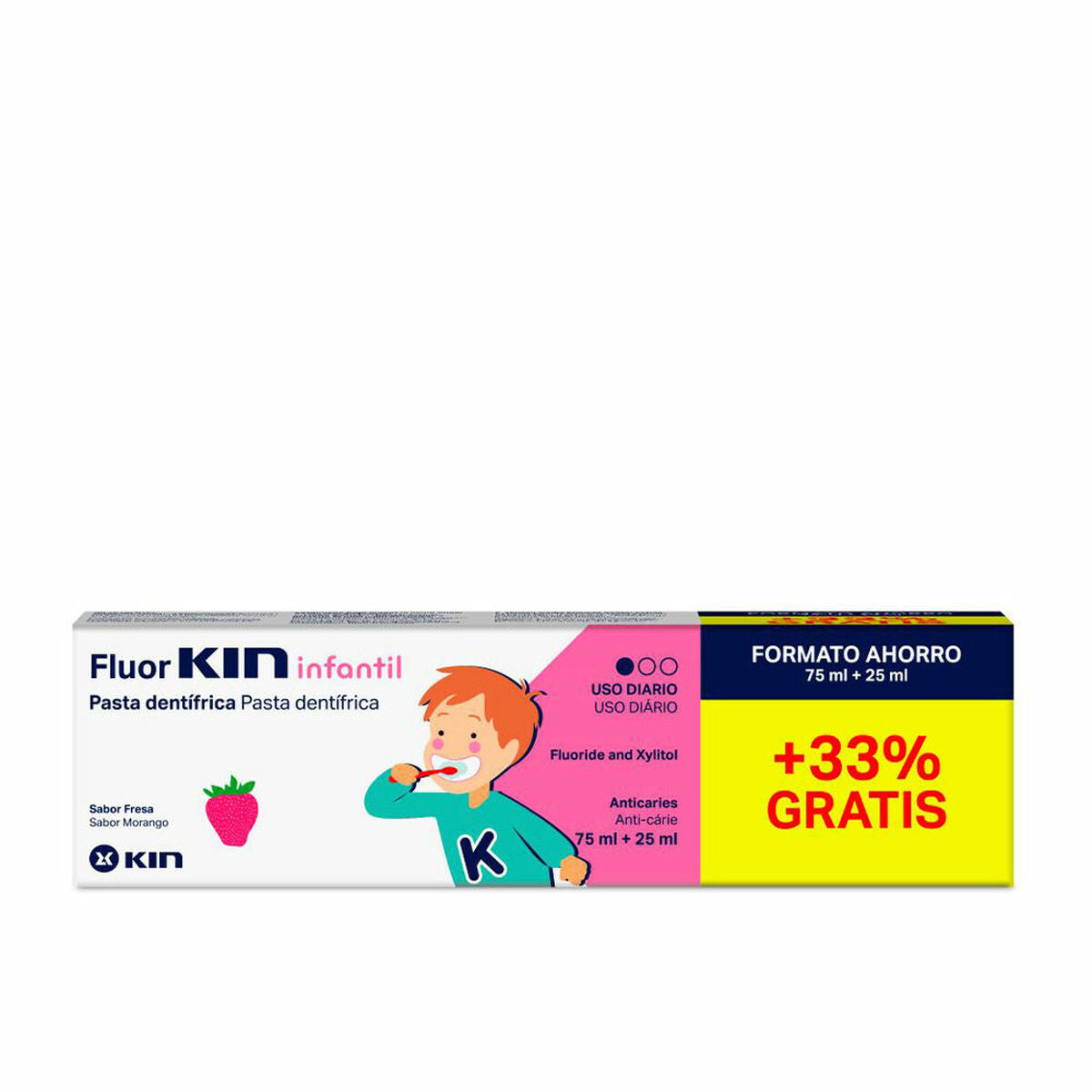 Zahnpasta Kin Fluorkin Erdbeere 25 ml