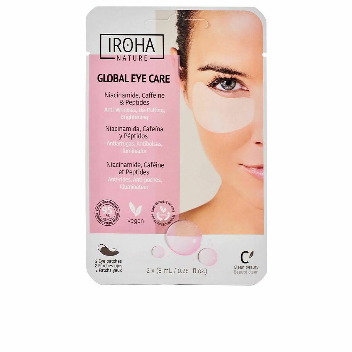 Maske für die Augenpartie Iroha Global Eye Care 2 Einheiten