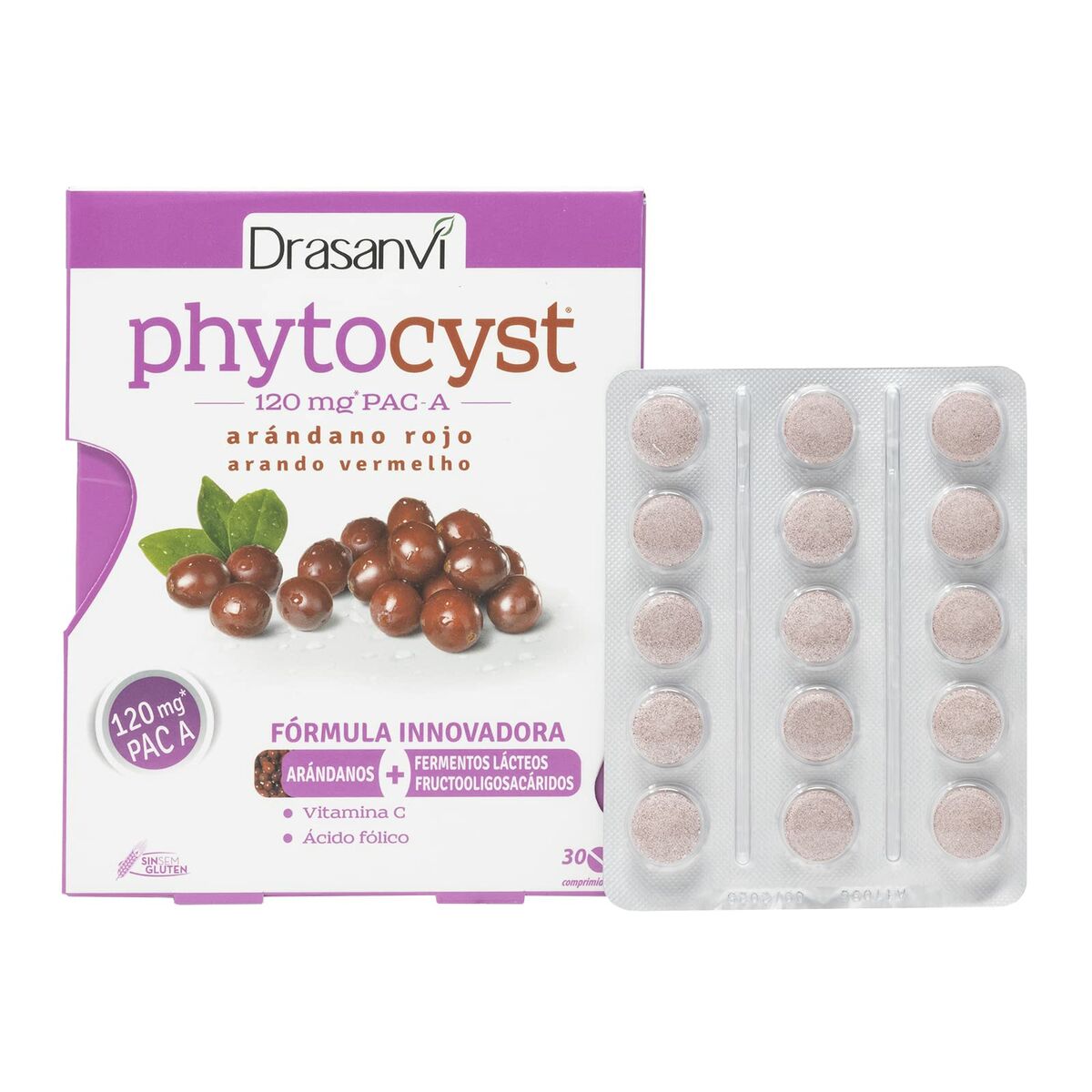 Nahrungsergänzungsmittel Drasanvi Phytocyst Cranberry 30 Einheiten