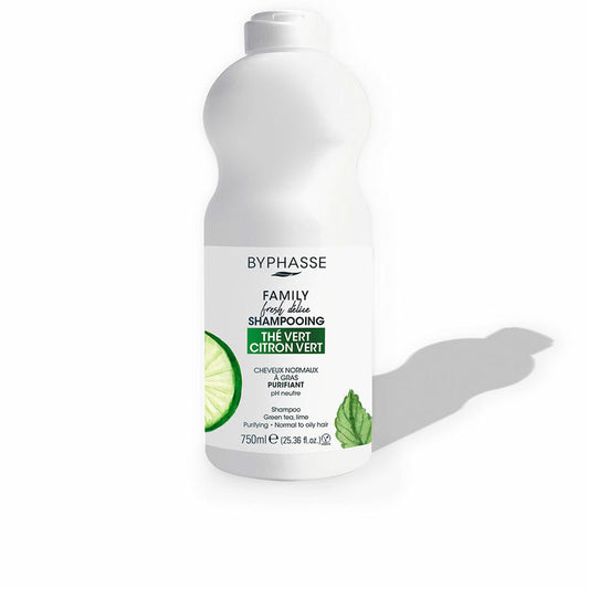 Reinigendes Shampoo Byphasse Family Fresh Delice Lime Fettiges Haar Grüner Tee (750 ml)