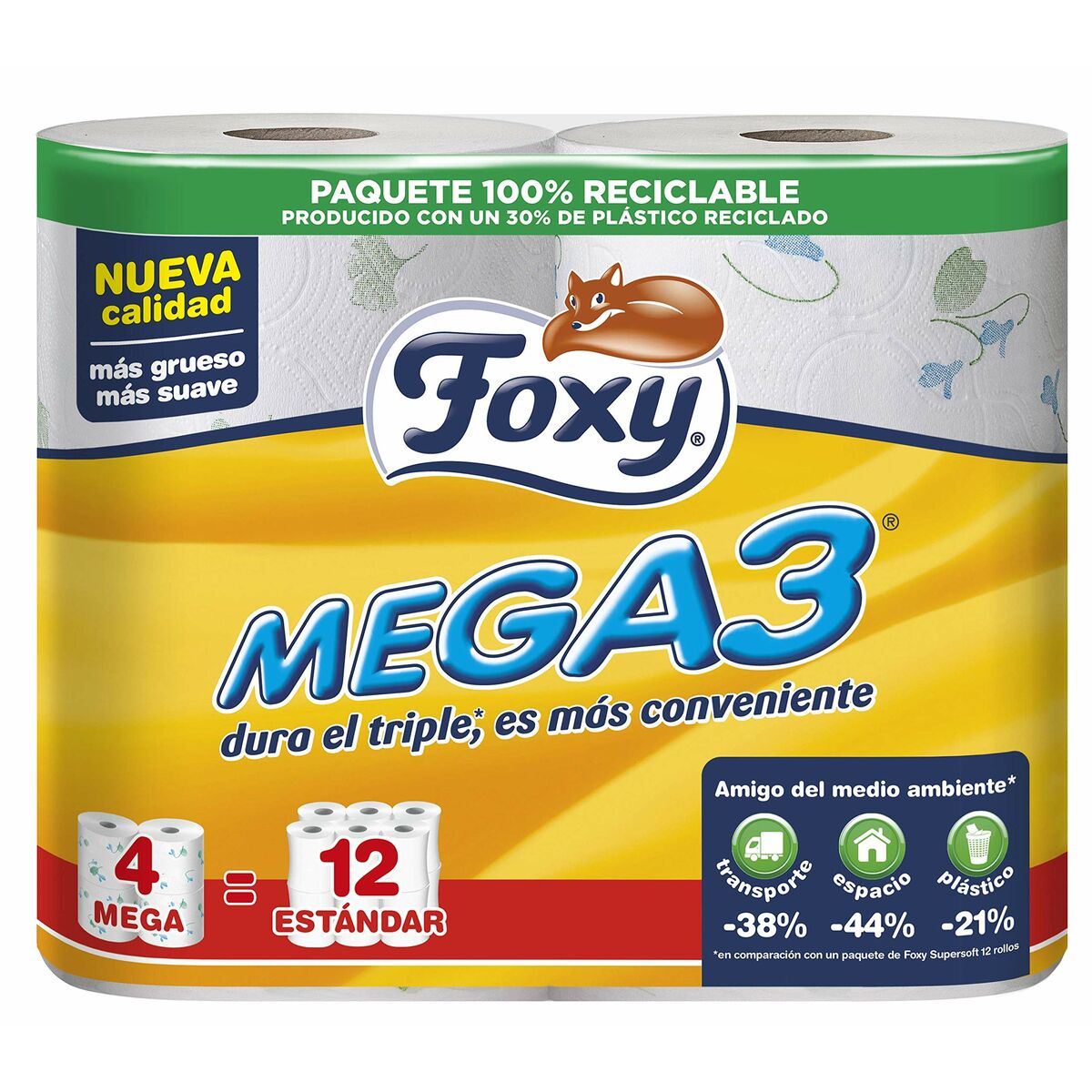 Toilettenpapier Foxy Mega3 (4 Stück)