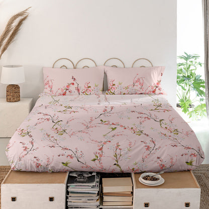 Top sheet HappyFriday Chinoiserie rose Multicolour 160 x 270 cm (asiatico/oriental) HappyFriday