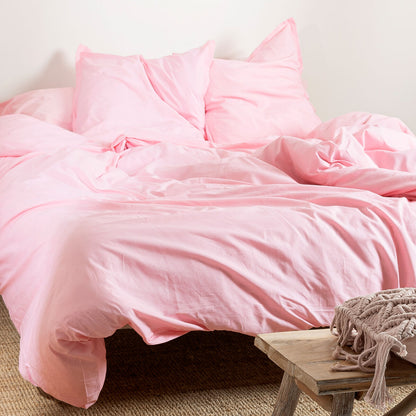 Nordic cover HappyFriday Basic Light Pink 220 x 220 cm