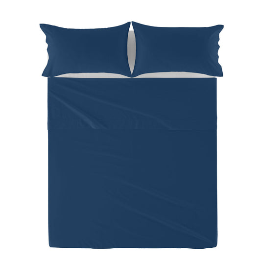 Top sheet HappyFriday Basic Navy Blue 260 x 270 cm HappyFriday