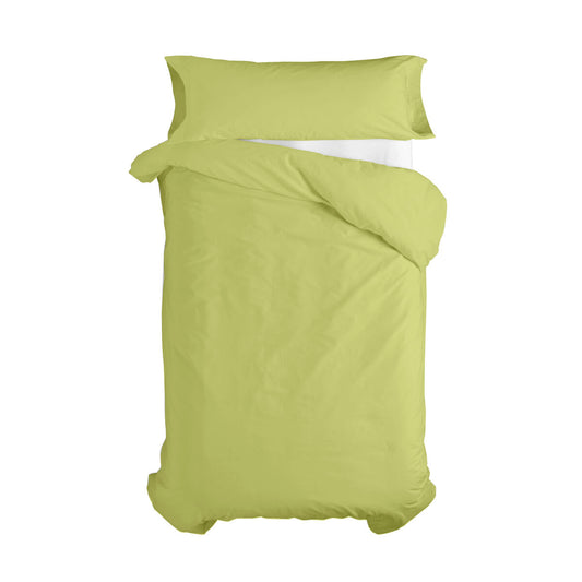 Duvet cover set HappyFriday Basic Kids Green Single 2 Pieces