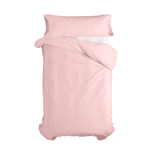 Duvet cover set HappyFriday Basic Kids Light Pink Single 2 Pieces