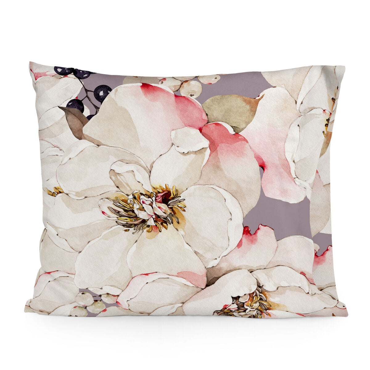 Pillowcase HappyFriday White Peonies Multicolour 60 x 70 cm HappyFriday